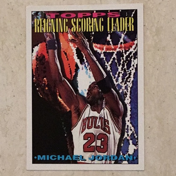 Michael Jordan 1994 Topps 384 Reigning Scoring Leader Basketball Card NBA #384 - Picture 1 of 10